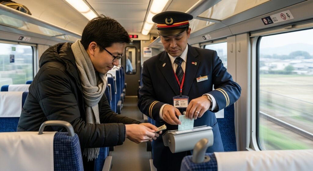 特急うずしおの特急券を車内購入!完全ガイド 3 具体的な車掌からの特急券購入手順