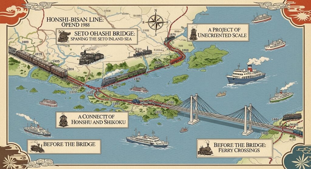本四備讃線と瀬戸大橋線の違いは?路線と愛称を徹底解説 7 本四備讃線と瀬戸大橋線の歴史