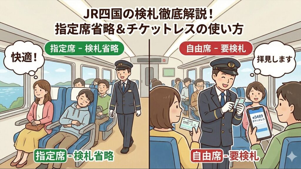 JR四国の検札について徹底解説！指定席省略＆チケットレスの使い方