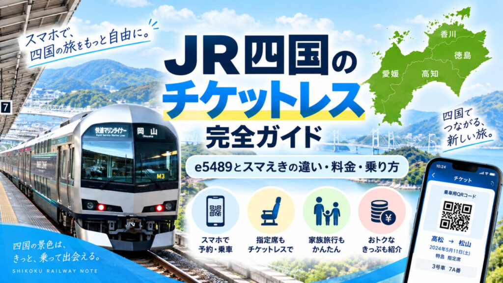 JR四国のチケットレス完全ガイド｜e5489とスマえきの違い・料金・乗り