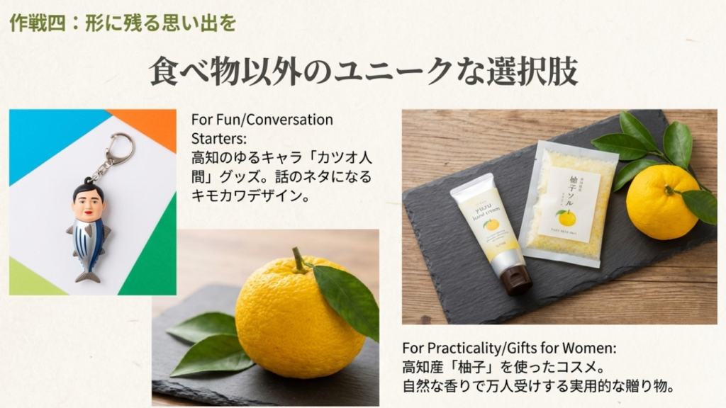 食べ物以外の雑貨や高知限定グッズ