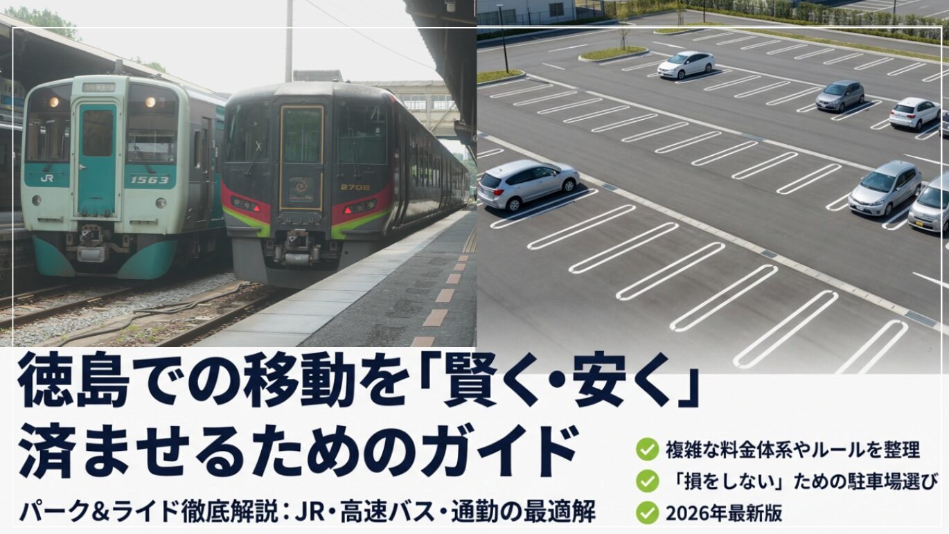 徳島駅のパークアンドライド徹底解説！料金や予約と安い駐車場情報