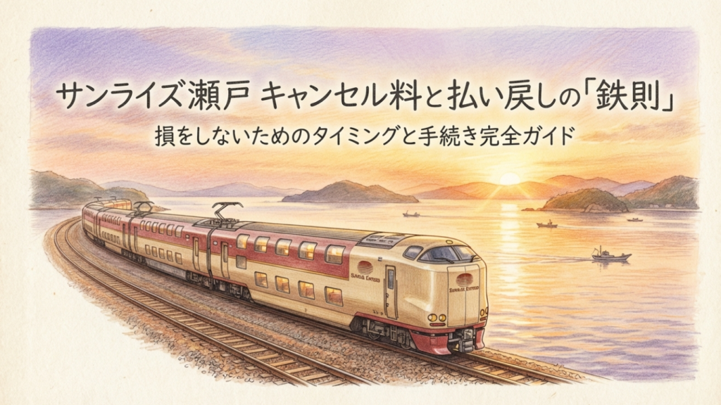 サンライズ瀬戸のキャンセル料は？2日前までの変更と払い戻し解説