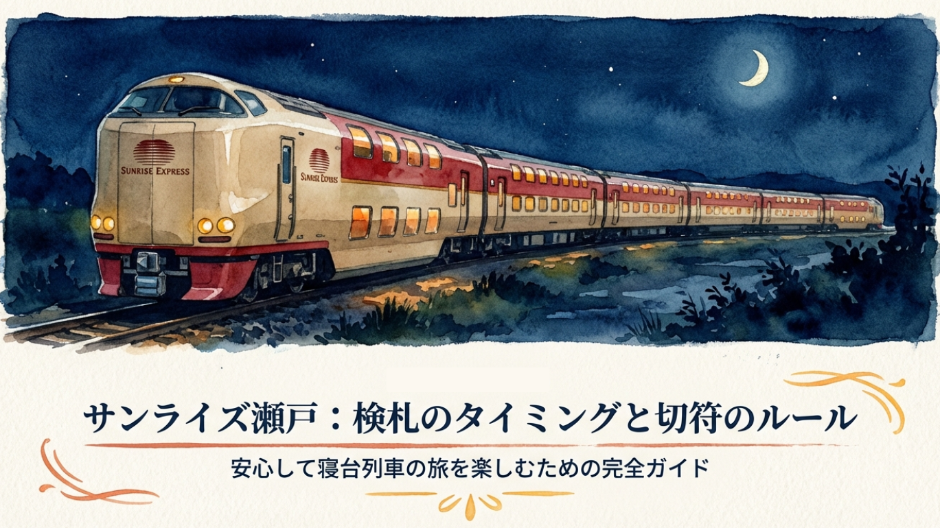 サンライズ瀬戸の検札はいつ？タイミングと切符の注意点を解説