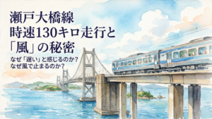 瀬戸大橋線の最高速度は？130kmの理由と風で止まる謎を解説