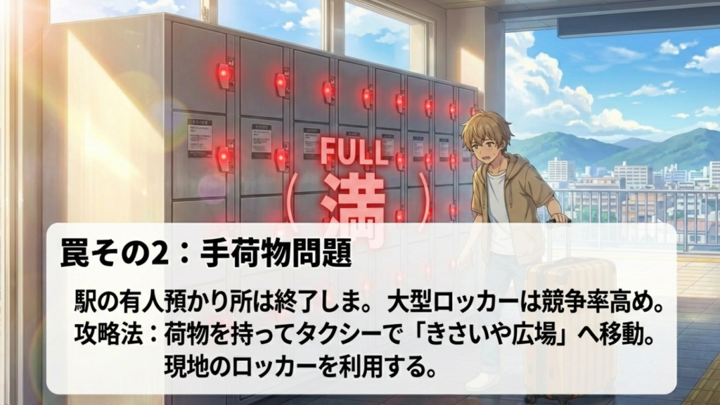宇和島駅のレンタサイクル攻略!九島コースや料金・荷物預かりを徹底解説 13 宇和島駅の有人手荷物預かりは終了。大型ロッカーが埋まっている場合はタクシー移動が推奨。