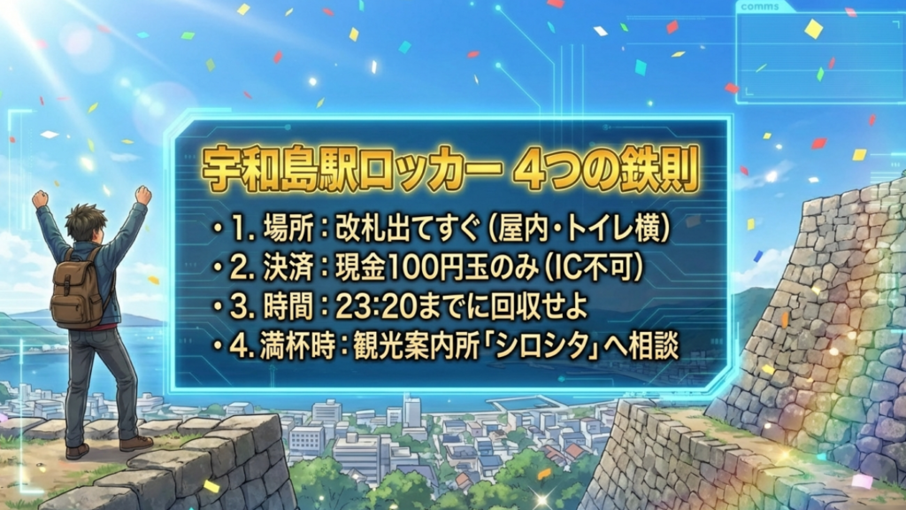 場所・現金決済・利用時間・代替案をまとめた宇和島駅コインロッカー利用4つの鉄則