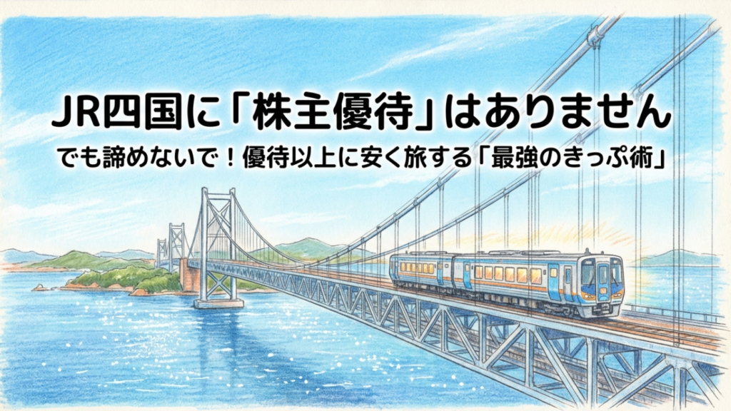 JR四国 株主優待の有無とお得に旅行する最強の代替きっぷ術