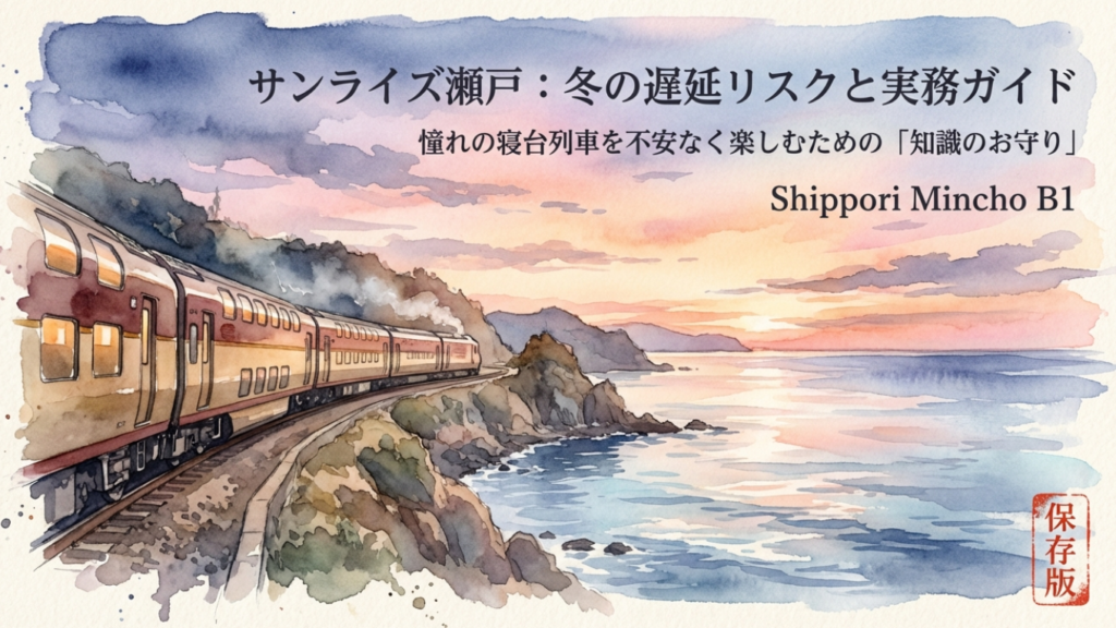 サンライズ瀬戸は遅れやすい？冬のリスクと払い戻し・振替ガイド