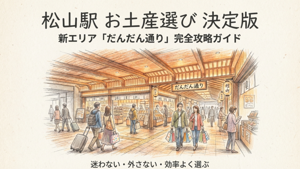 松山駅お土産ランキング決定版！だんだん通りの人気名物と売り場