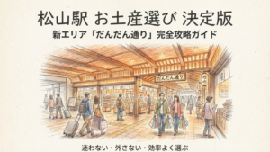 松山駅お土産ランキング決定版！だんだん通りの人気名物と売り場