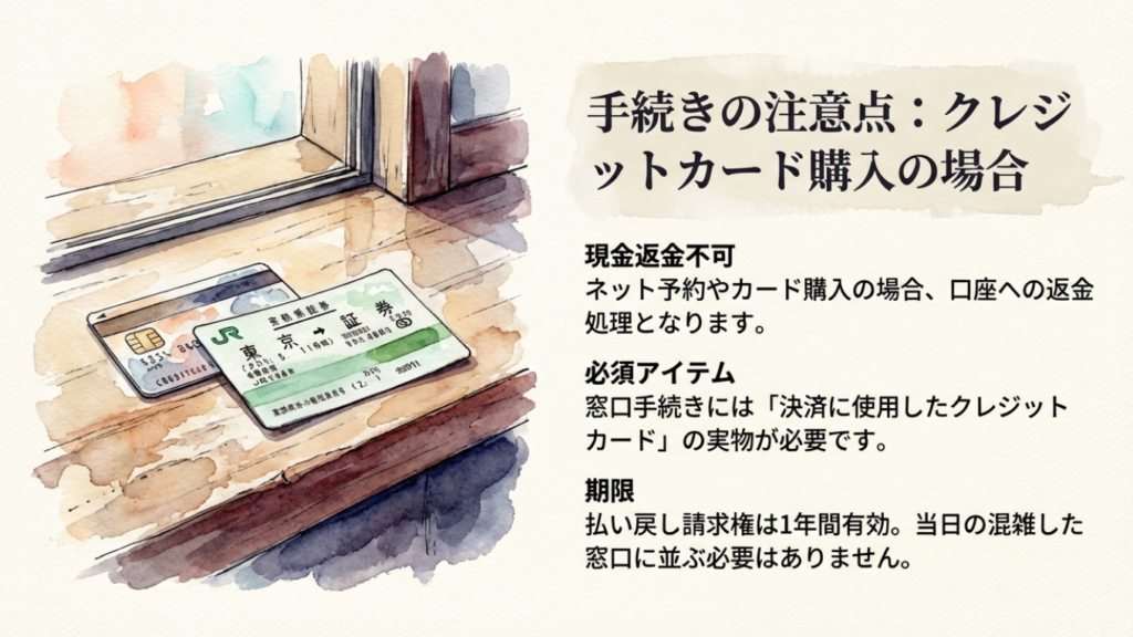 サンライズ瀬戸は遅れやすい?冬場のリスクと払い戻し・振替ガイド 10 クレジットカード購入時の払い戻し手順。カード現物が必須