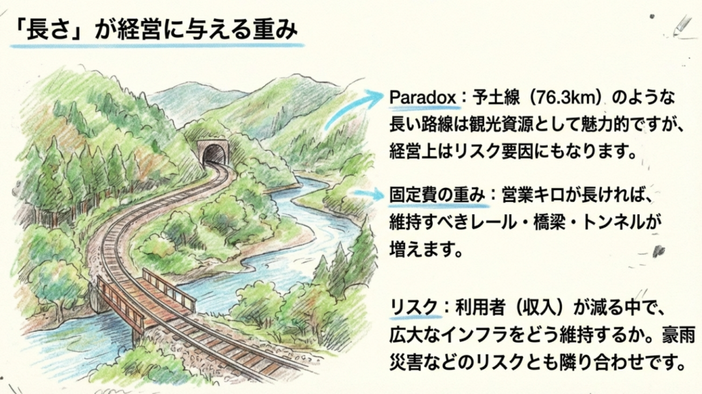 営業キロの長さが経営リスクになる構造の解説