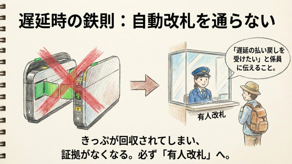 JR四国の払い戻し手数料を完全解説!台風や遅延時の対応も網羅 10 遅延時の改札通過に注意。自動改札を通るときっぷが回収されるため、必ず有人改札へ