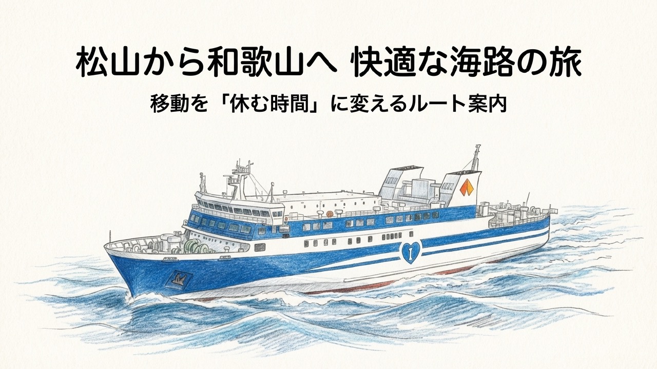 松山から和歌山へフェリーで快適移動！料金や時間を徹底解説