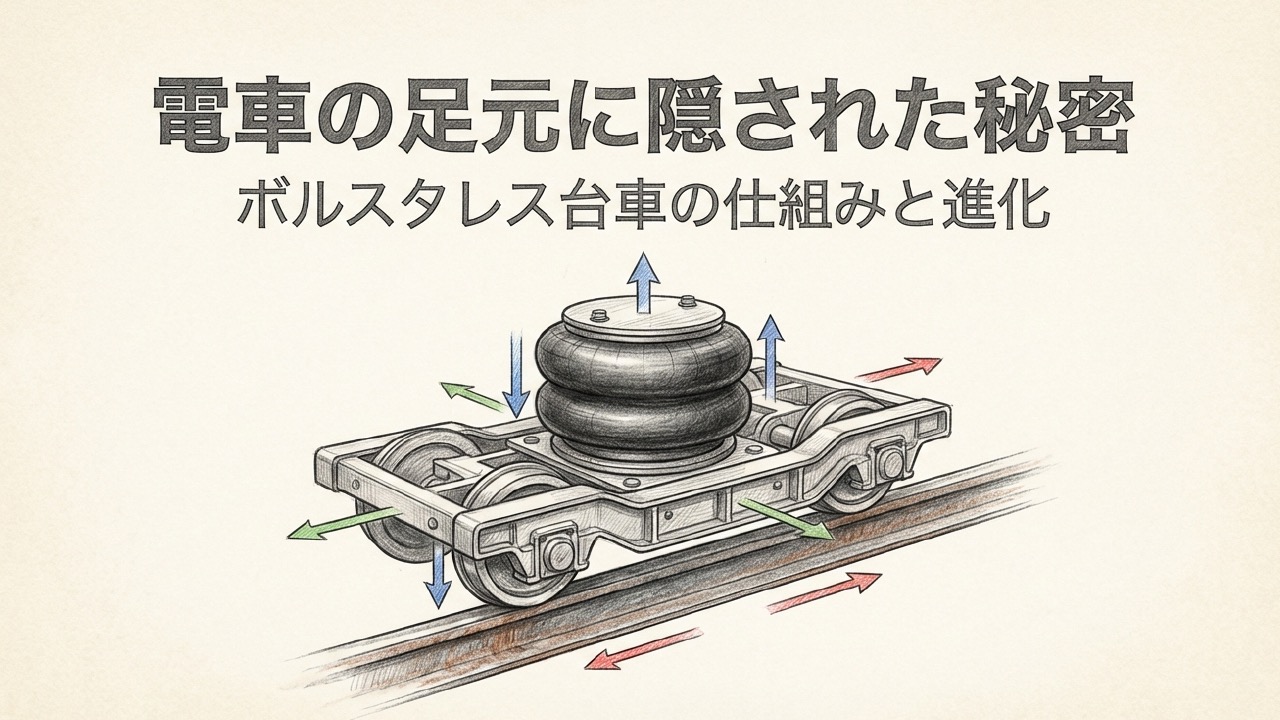 ボルスタレス台車の構造と軽量化を実現する設計