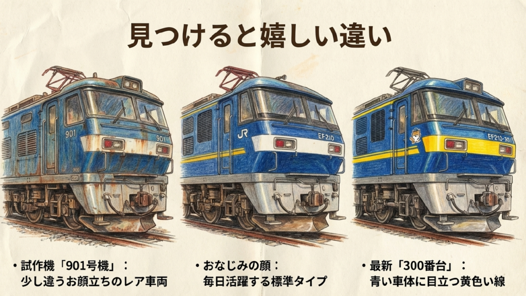 EF210の試作機901号機と標準タイプ・300番台の違い