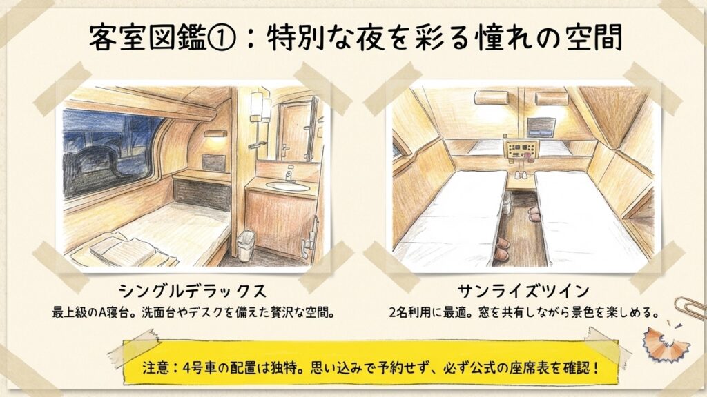 特別な夜を彩るシングルデラックスとサンライズツイン