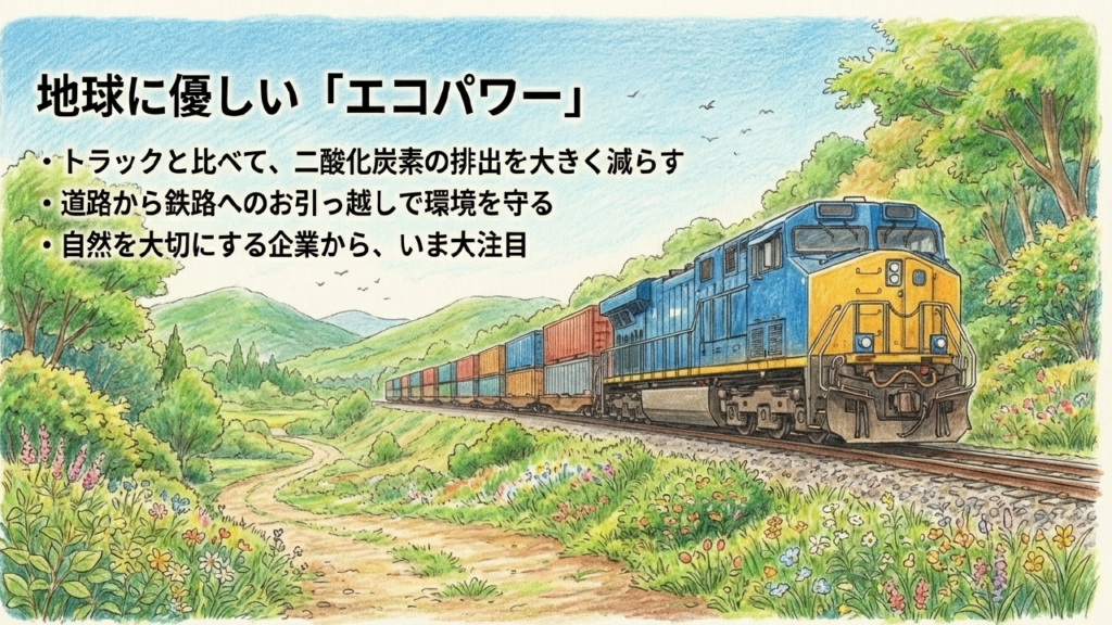 運転士ひとりでトラック何十台分も運ぶ鉄道の連携