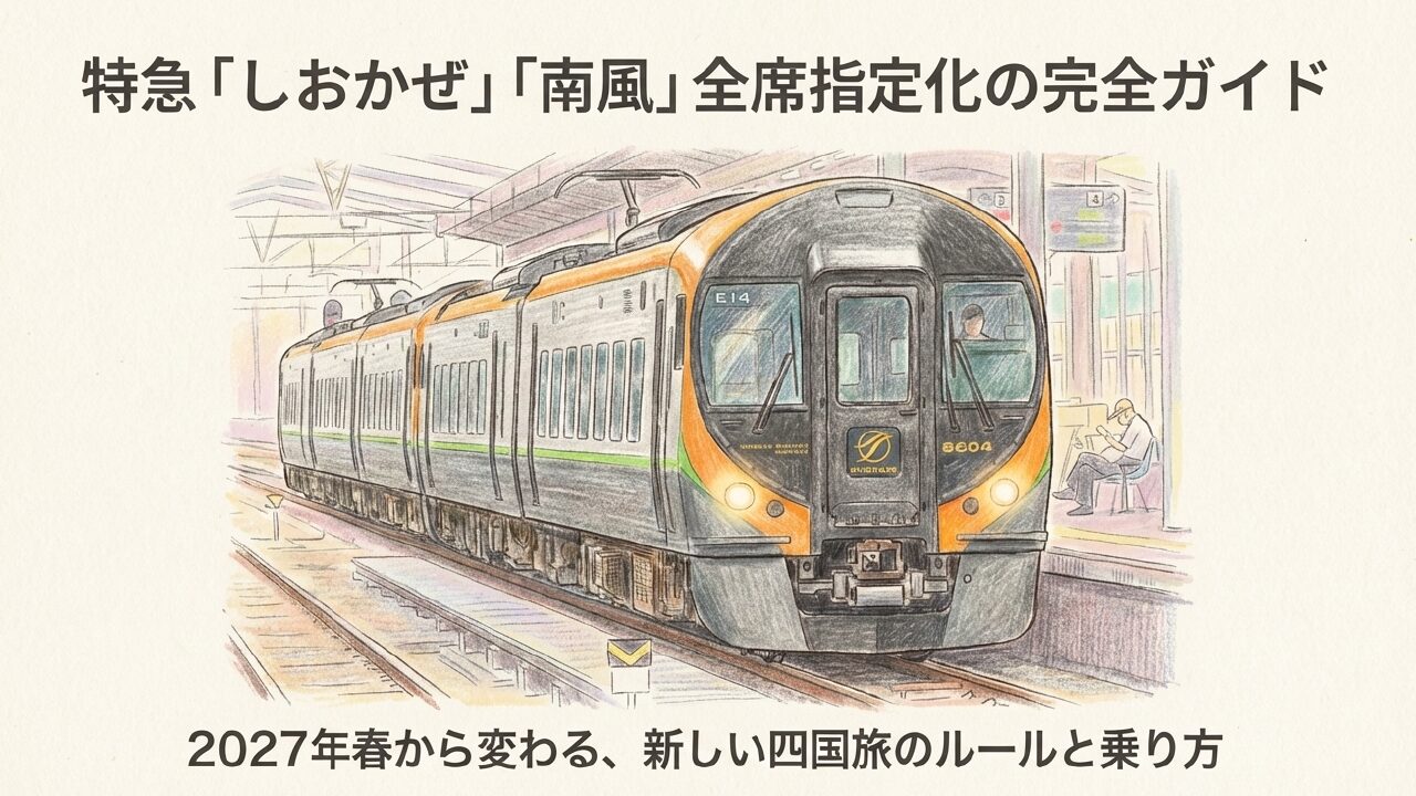 特急しおかぜや南風が全席指定席に！変更点や料金を解説