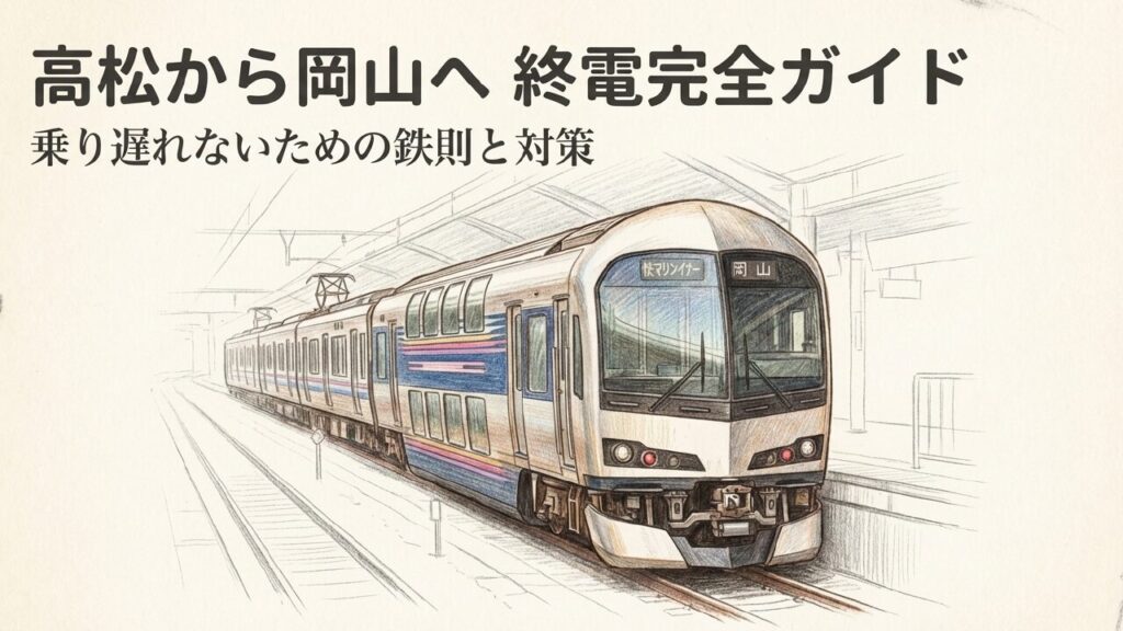 高松駅から岡山駅の終電ガイド！料金や乗り遅れた時の対策も