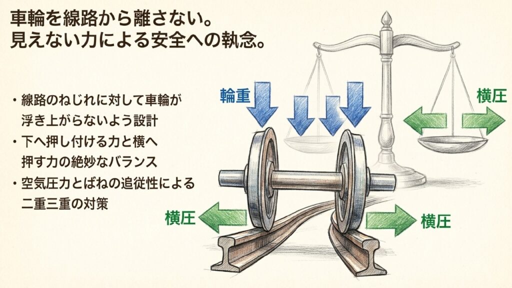 横圧と輪重のバランス