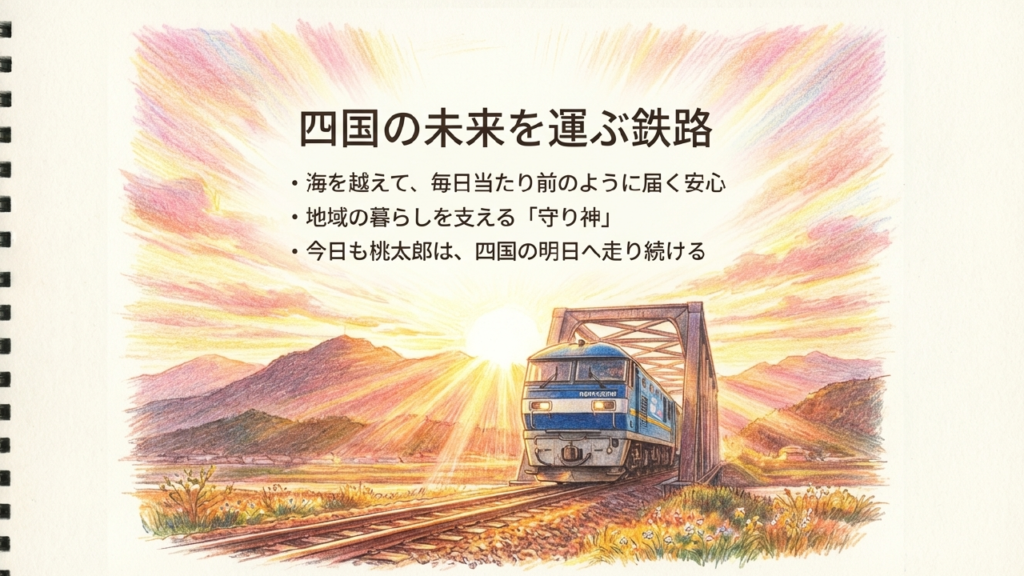 四国の明日へ走り続ける桃太郎