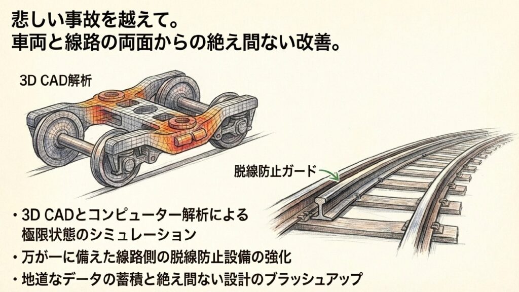 3D CAD解析と脱線防止ガード