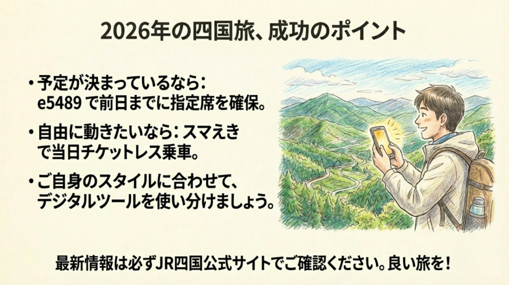 2026年の四国旅を成功させるためのきっぷ選びのポイント