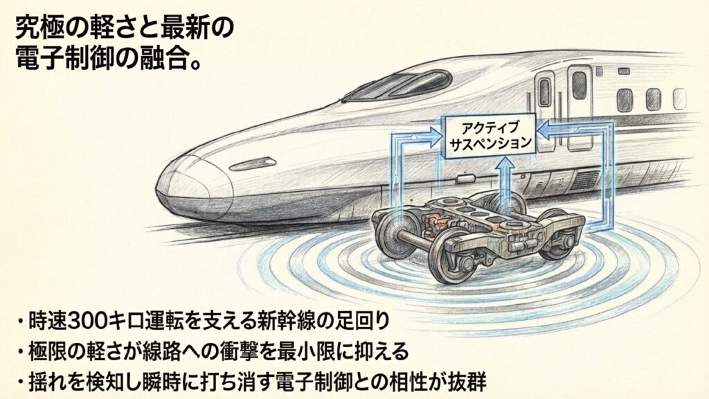 新幹線のアクティブサスペンション