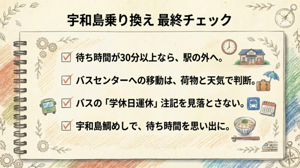 宇和島駅での乗り換え完全ガイド!待ち時間と暇つぶし情報 10 宇和島駅での乗り換えを有意義に過ごすコツ