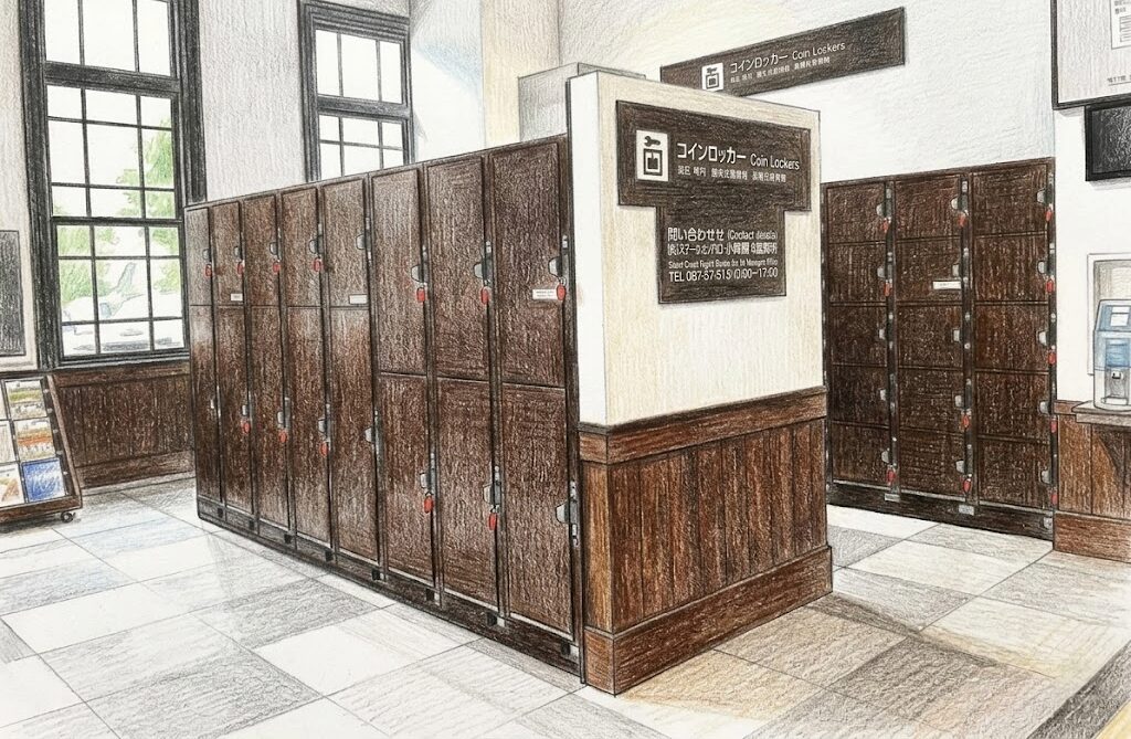 岡山駅から琴平駅への特急南風を徹底解説 1 琴平駅周辺のロッカー戦略と注意点