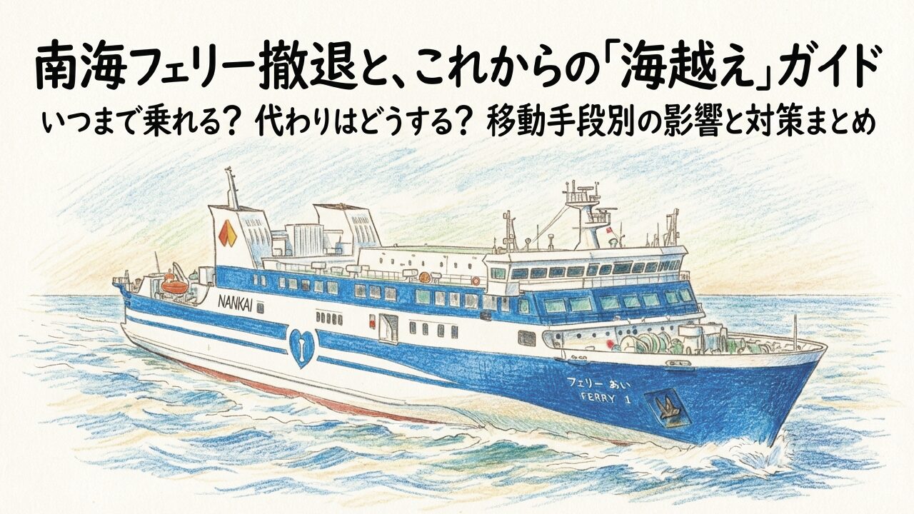 南海フェリーの撤退で困る理由とは？代替手段と今後の影響を解説