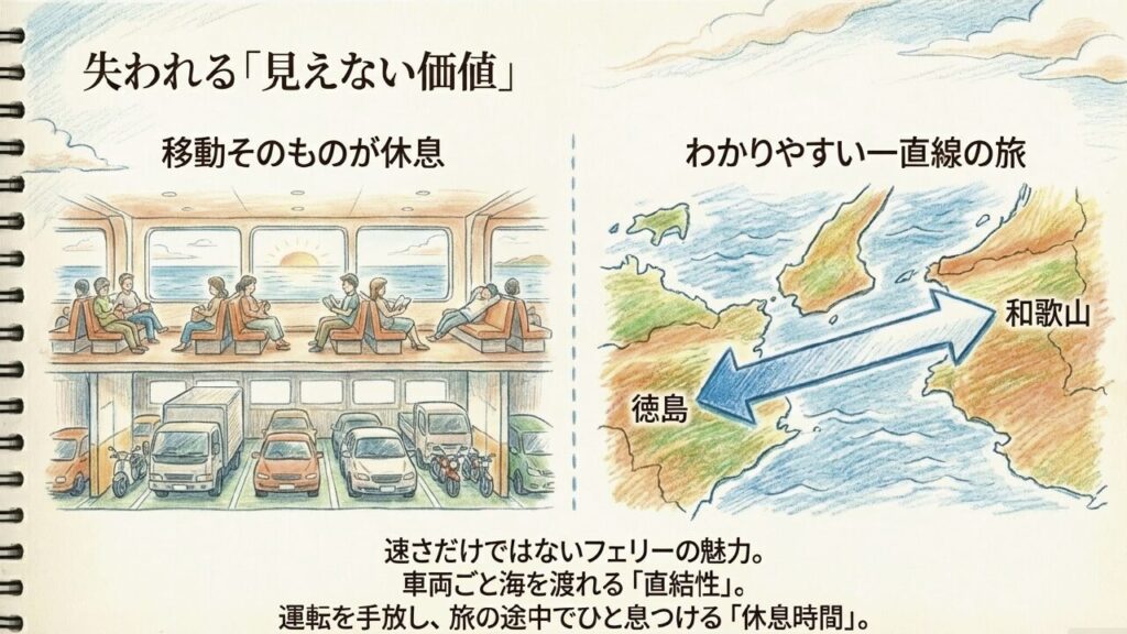 直行ルートの見えない価値 和歌山と徳島を直線で結ぶ南海フェリーの直結性