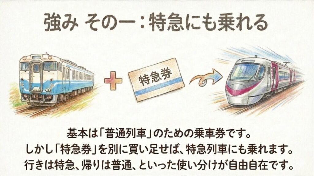 JR四国の6枚回数券はまだ使える?料金・買い方・使い方を詳しく解説 3 強みその一:特急券を別に買い足せば特急列車にも乗れる