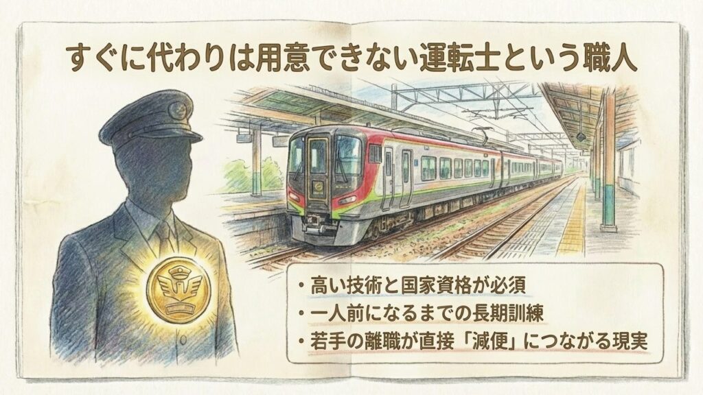 運転士の育成課題と離職による減便リスクの解説