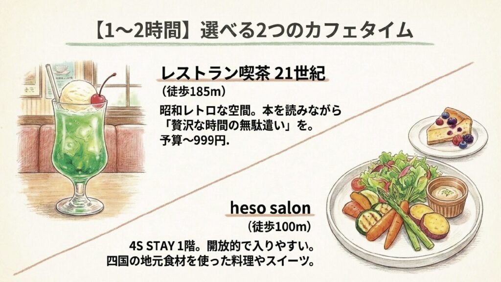 昭和レトロなカフェで過ごす