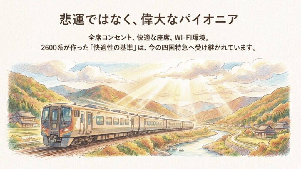 快適性の基準を作った偉大なパイオニアである2600系の解説