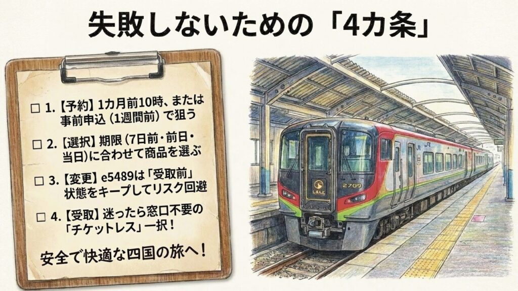 JR四国きっぷ予約で失敗しないための4カ条