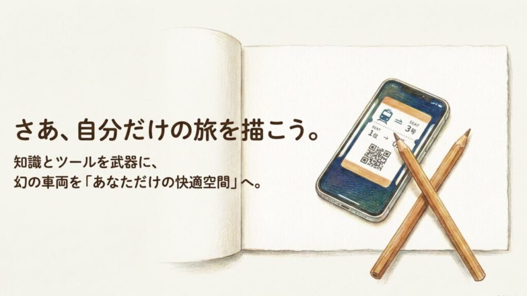 幻の特急車両2600系で自分だけの旅を描くイメージイラスト