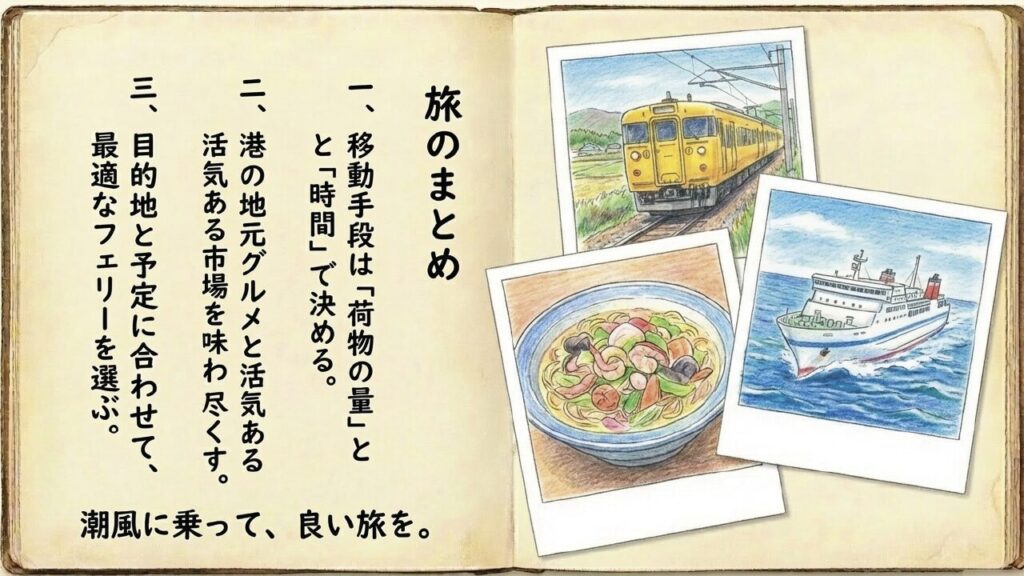 八幡浜から九州への旅のまとめ