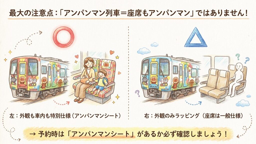 アンパンマン列車とアンパンマンシートの違い