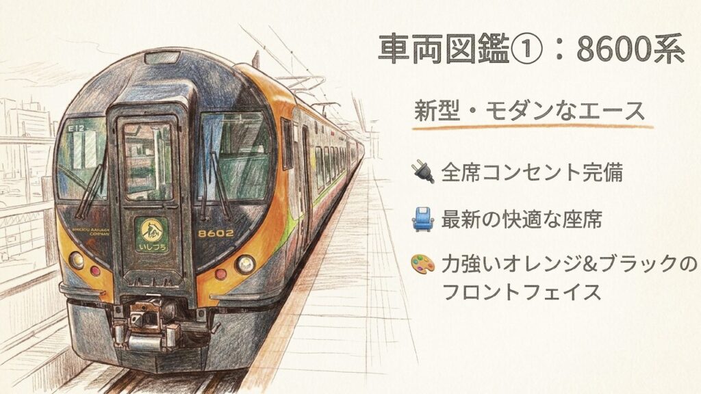 新型でモダンな8600系車両の特徴