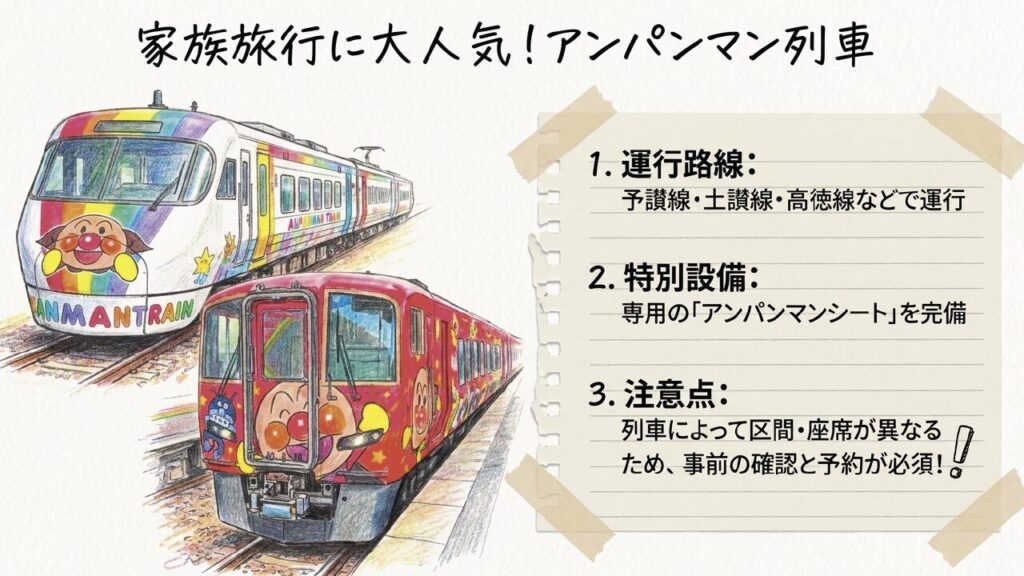 アンパンマン列車｜子ども連れ旅行や記念乗車に人気
