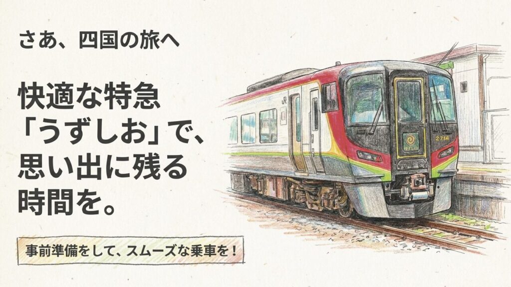 快適な特急うずしおで四国の旅へ