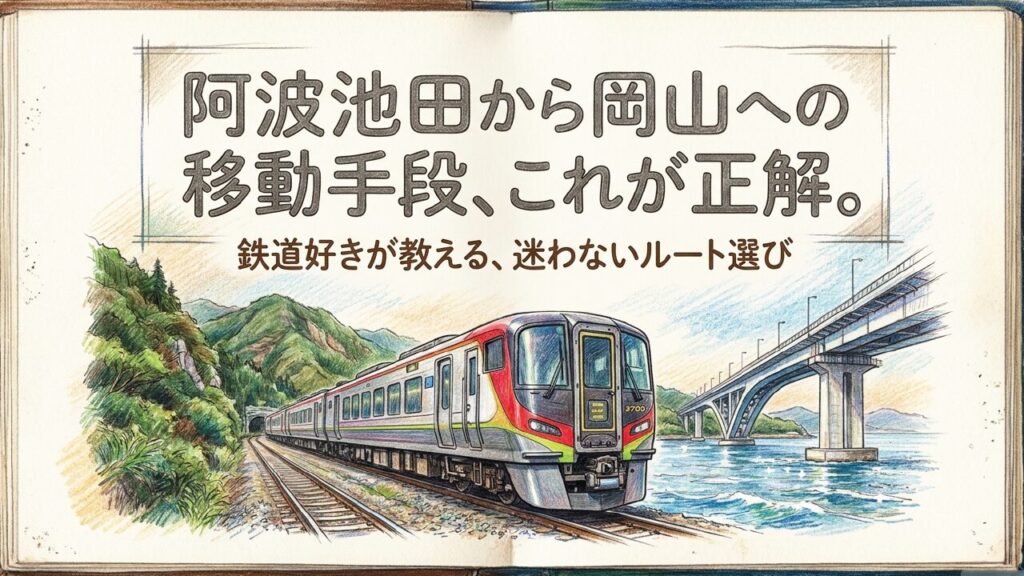 阿波池田駅から岡山駅への最適ルート！南風と普通列車を徹底比較