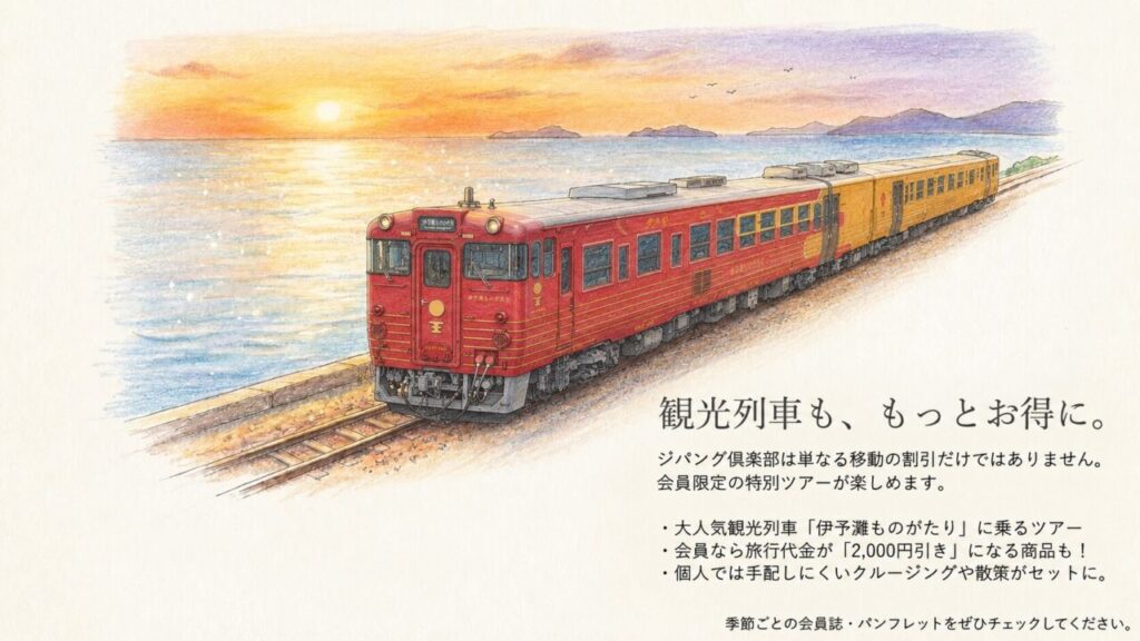 伊予灘ものがたりなど会員限定ツアーの割引特典