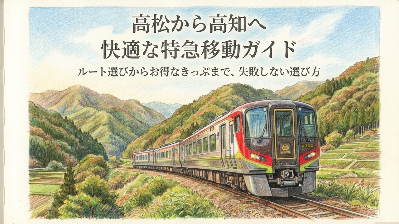 高松駅から高知駅の特急ガイド！料金や乗り換え・バス比較を解説
