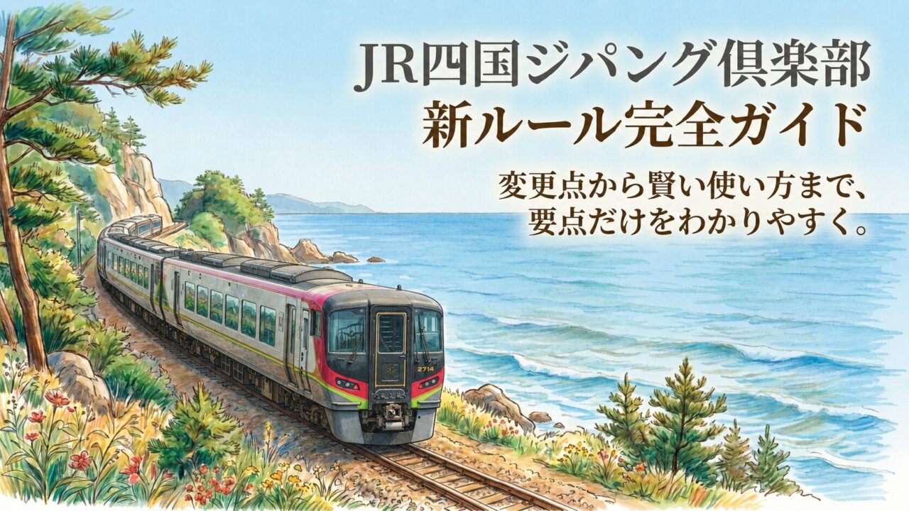JR四国ジパング倶楽部を完全解説！年齢や割引の新ルールとは