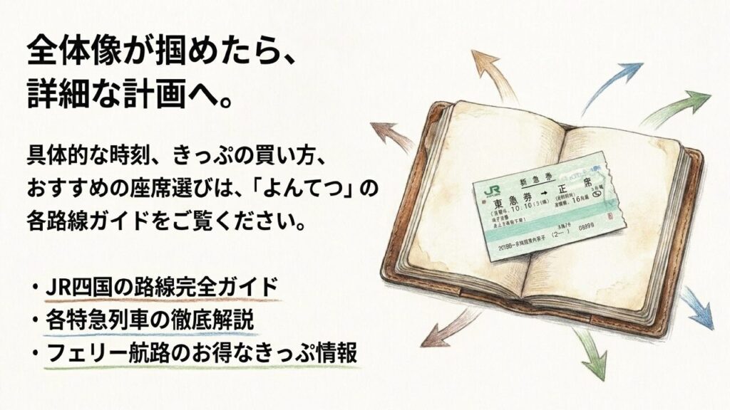 四国・本州アクセス完全ガイド|鉄道・フェリー・瀬戸大橋を解説 12 四国・本州アクセスは目的地から逆引きするとわかりやすい